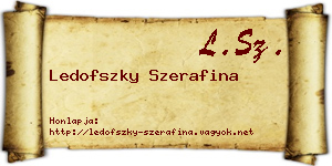 Ledofszky Szerafina névjegykártya